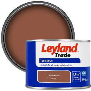 Leyland Trade Vinyl Matt Walls & Ceilings Emulsion Paint Copper Brown (RAL 8004) 350ml Tester