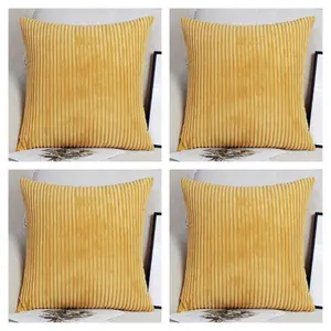 Natica Square Scatter Cushion Cover Pack of 4 Yellow