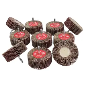 60 Grit 80mm Flap Wheel Disc Abrasive Sanding Pads For Drills 6mm Shank 50pc