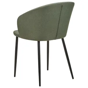 Set of 2 Dining Chairs MASON Dark Green