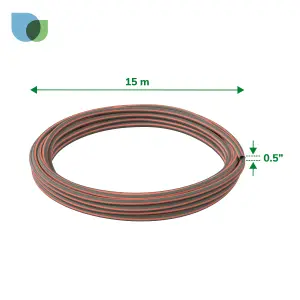 Verve Green 5-layer reinforced hose pipe (D) ½" x (L)50m