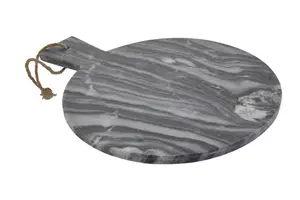 Maison by Premier Marmore Grey Marble Round serving Serving Board