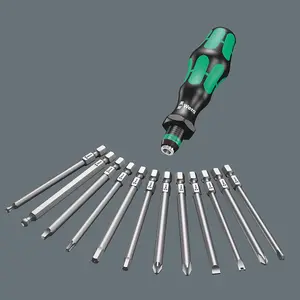 Wera 05059298001 Kraftform Kompakt 40 Screwdriver Bit Holding Set, 7 Piece WER059298