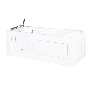 Vidalux WB408 Left Whirlpool Abberton Easy Access Walk-in Bath, White