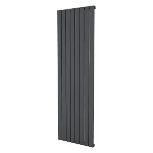 Agadon Vienna Aluminium Designer Radiator 1800 x 555 mm Textured Anthracite - 3744 BTU - 10 Years Guarantee