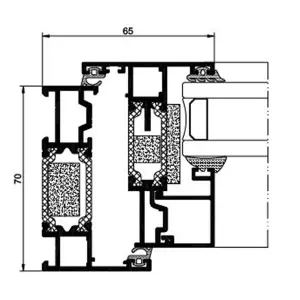 995mm (W) x 1095mm (H) Aluminium Flush Casement - 2 Top Opening Windows - Anthracite Internal & External