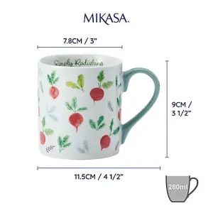 Mikasa Radish 280ml Straight-Sided Mug