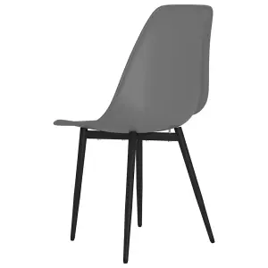 Berkfield Dining Chairs 2 pcs Grey PP