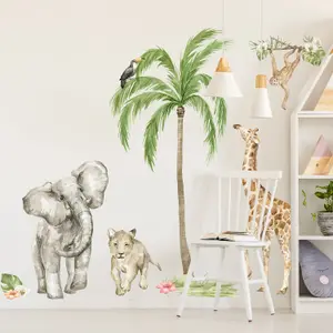 Stickerscape Watercolour Jungle Scene Wall Sticker Pack