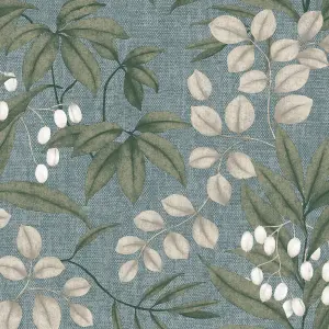 Superfresco Easy Duck Egg Floral Embossed Wallpaper