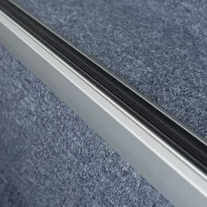 Self-adhesive anodised aluminium anti non slip stair edge nosing trim 900mm x 46mm x 30mm A38 silver