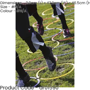 12 PACK Agility Hoop Ladder - Football Rugby Speed & Footwork Training Drill