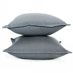 Homescapes Grey Plain Outdoor Cushion 45 x 45 cm, Set of 2