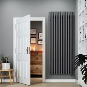 Terma 230V 2kW Modern Grey Smart Vertical Oil-filled radiator