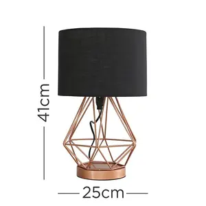 Haigler Metal Table Lamp (Set of 2) Copper / White / No Bulb