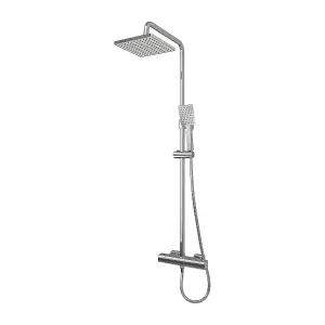 Gainsborough Square Dual Outlet Thermostatic Cool Touch Bar Mixer Shower + FFK