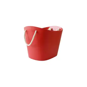 Balcolore Laundry Basket Red / Mini (15 cm H x 13.5 cm W x 20.8 cm D)