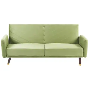 Sofa Bed SENJA Olive Green Velvet