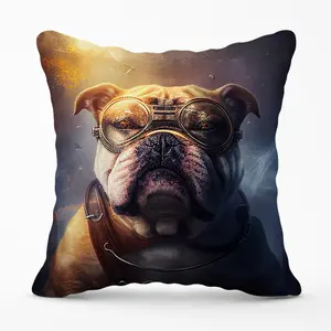 Bulldog Splashart Golden Cushions 60cm x 60cm