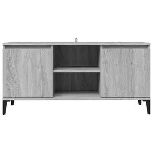 Berkfield TV Cabinet with Metal Legs Grey Sonoma 103.5x35x50 cm