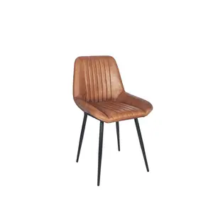 Mariners Genuine Leather Upholstered Dining Chair Brown