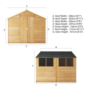 Mercia 10 x 8ft Overlap Apex Shed No