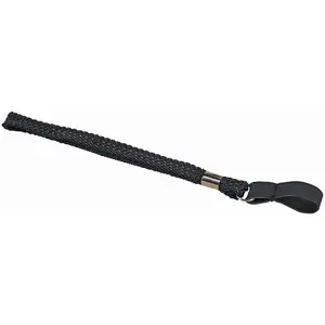 Black Walking Stick Strap - Strong Durable Nylon - Secure Elasticated Loop