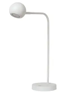 Lucide Comet Modern Rechargeable Floor reading lamp - Battery - LED Dim. - 1x3W 2700K - 3 StepDim - White