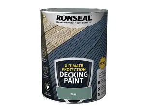 Ronseal 39103 Ultimate Protection Decking Paint Sage 5 litre RSLDPS5L