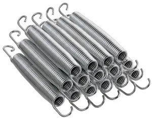 20.3cm / 8 Inch Trampoline Springs (Hook to Hook) - Heavy-Duty Galvanised Replacement Springs - Set of 15