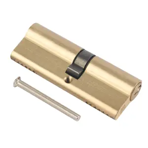 Smith & Locke Brass Single Euro Cylinder lock, (L)70mm (W)33mm