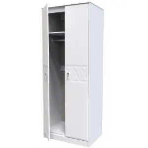 Toledo 2 Door Wardrobe in White Matt (Ready Assembled)