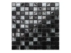 Glass mosaic on mesh for bathroom or kitchen 300mm x 300mm - Extraterrestrial