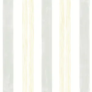 GoodHome Eulophia Grey & yellow Striped Textured Wallpaper Sample