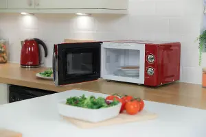 Russell Hobbs RHMM701R-N Colours Plus 17 Litre Red Manual Microwave