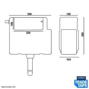 Rimless Back to Wall Toilet BTW Pan Square Soft Close WC Concealed Cistern Flush - Chrome Round