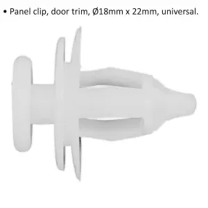 20 PACK Door Panel Trim Clip - 18mm x 22mm - Universal Vehicle Fitting