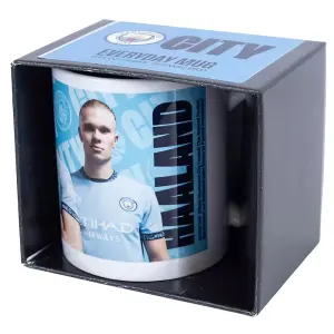 Manchester City FC Haaland Mug Sky Blue/White (One Size)