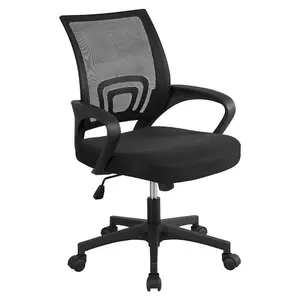 Yaheetech Ergonomic Mid-back Mesh Office Chair - Black