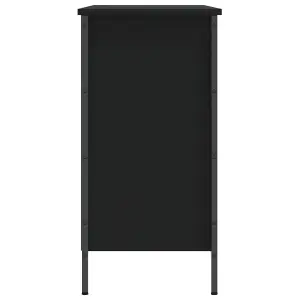 Berkfield Shoe Cabinet Black 100x35x70 cm Engineered Wood