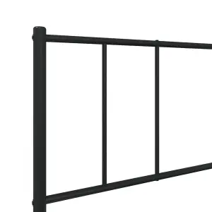 Berkfield Metal Bed Frame with Headboard and Footboard Black 80x200 cm