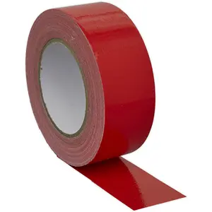 High-Quality 50mm x 50m Red Duct Tape - Easy Tear and Moisture Resistant