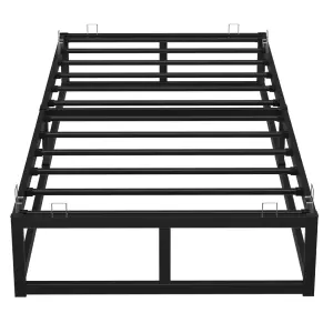 House of Home Single Bed Frame Black Extra Strong Platform Metal Frame Bedroom Easy Build