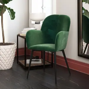 Fitz Dining Chair in Velvet Green