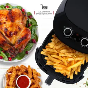 NETTA Air Fryer 7.2L with Adjustable Temperature Control and Timer - 1800W