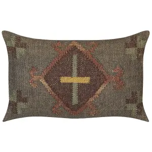 Set of 2 Cushions KATORA Jute 30 x 50 cm Oriental Green