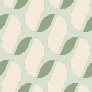 Bobbi Beck eco friendly Green modern squiggle Wallpaper