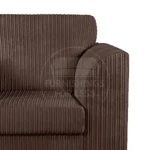 Luxor Jumbo Cord Fabric 2 Seater Sofa - Fullback Chocolate