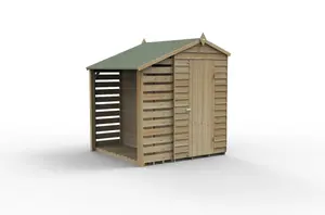 4LIFE Apex Shed 4x6 - Single Door - 1 Window -  With Lean-To