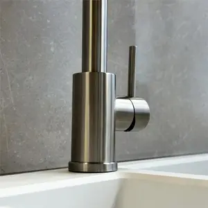 Liquida GD385BS Single Lever Multi Use Pull Out Brushed Steel Kitchen Mixer Tap